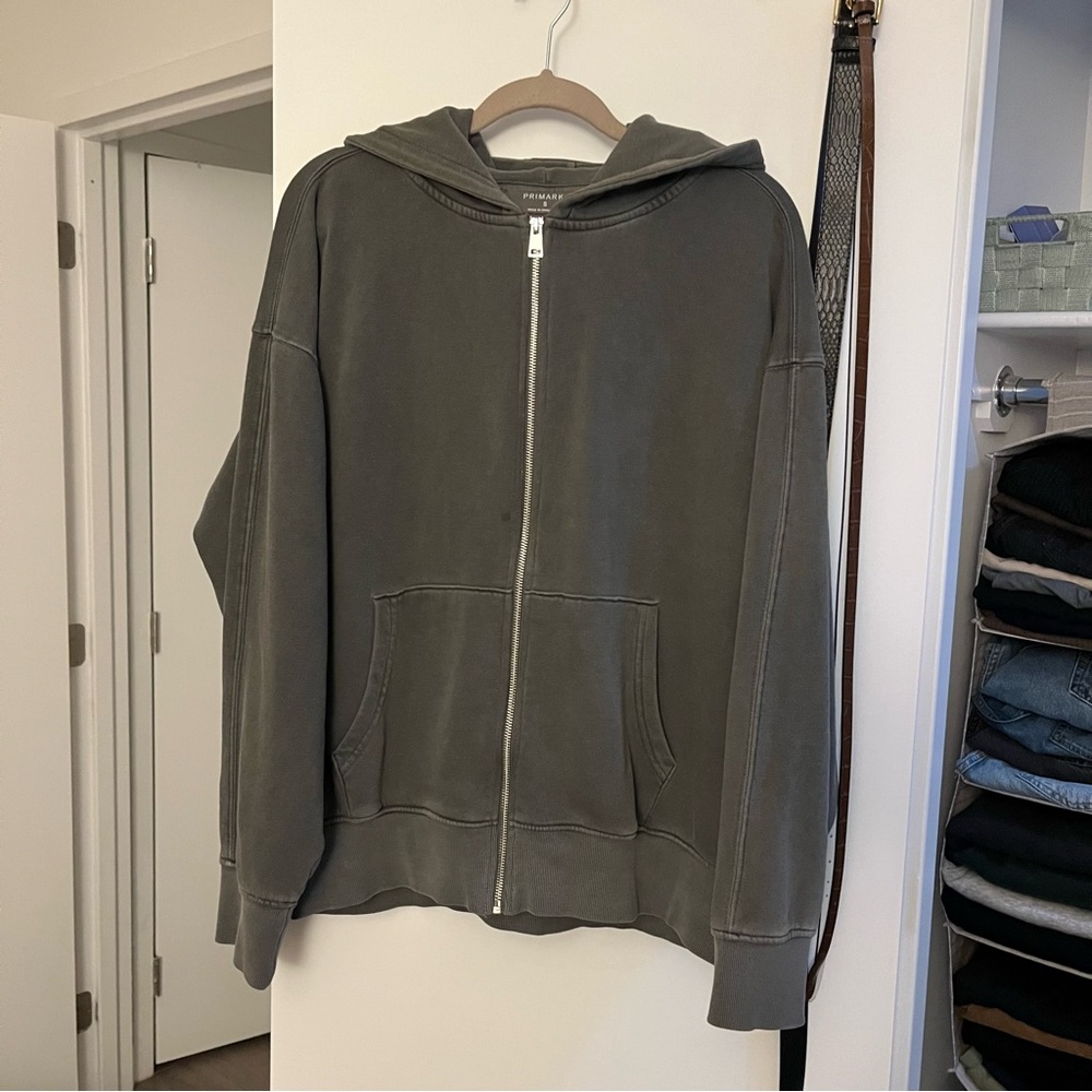 primark oversized zip up hoodie